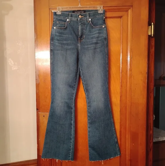 🆕 Veronica Beard Carson Ankle High Rise Flare Jeans, Size 25, NWT - Picture 6 of 16
